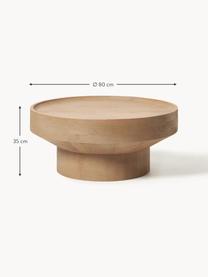 Table basse ronde en manguier Benno, Bois de manguier massif, MDF, laqué

Ce produit est fabriqué à partir de bois certifié FSC® issu d'une exploitation durable, Manguier clair laqué, Ø 80 cm