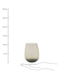 Bolvormige waterglazen Happy Hour in grijs, 6 stuks, Glas, Grijs, Ø 9 x H 11 cm