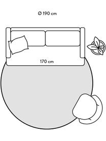 Gemusterter runder In- & Outdoor-Teppich Miami in Gelb/Weiß, 86% Polypropylen, 14% Polyester, Weiß, Gelb, Ø 200 cm (Größe L)