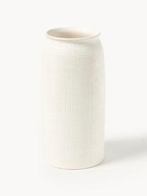 Vase décoratif Benedita, haut. 33 cm, Grès, mat, Blanc cassé, Ø 15 x haut. 33 cm