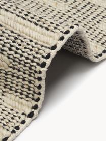 Ręcznie tkany chodnik z wełny z frędzlami Rue, 50% wełna, 50% bawełna

Włókna dywanów wełnianych mogą nieznacznie rozluźniać się w pierwszych tygodniach użytkowania, co ustępuje po pewnym czasie, Beżowy, czarny, S 80 x D 200 cm