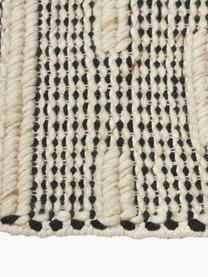 Passatoia in lana tessuta a mano con frange Rue, 50% lana, 50% cotone

Nel caso dei tappeti di lana, le fibre possono staccarsi nelle prime settimane di utilizzo, questo si riduce con l'uso quotidiano e la formazione di lanugine diminuisce, Beige, nero, Larg. 80 x Lung. 200 cm