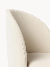 Chaise rembourrée en velours Zeyno, Velours (100 % polyester), Velours blanc cassé, larg. 54 x haut. 82 cm