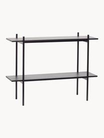 Dřevěný regál Norm, Dřevovláknitá deska střední hustoty (MDF), jasanová dýha, Černá, Š 120 cm, V 90 cm