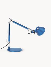 Nastaviteľná stolová lampa Tolomeo Micro, Modrá, Š 45 x V 37-73 cm