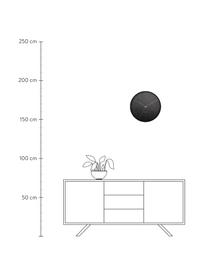 Wandklok Index, Gecoat metaal, Zwart, grijs, Ø 40 cm