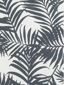 Venkovní polštář s motivem listů Gomera, s výplní, 100 % polyester, Bílá, černá, Š 45 cm, D 45 cm