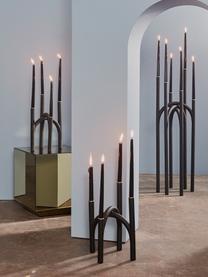 Großer Kerzenhalter Angui aus Metall, Metall, beschichtet, Schwarz, B 30 x H 92 cm