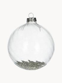 Boules de Noël Rill, 2 pièces, Transparent, couleur argentée, Ø 8 cm