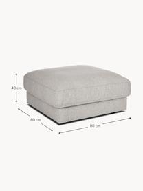 Pouf Tribeca, Tissu gris clair, larg. 80 x prof. 80 cm