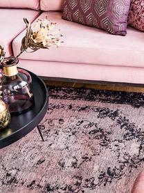 Ručně tkaný žinylkový koberec ve vintage stylu Milan, Bordó, černá, krémová