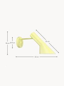 Wandleuchte AJ, Stahl, beschichtet, Hellgelb, B 32 x H 18 cm