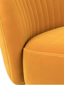 Fauteuil cocktail en velours jaune Well Dressed, Velours ocre