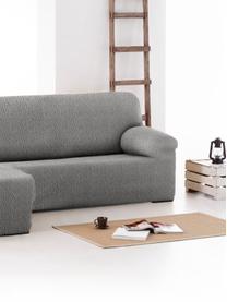 Copertura divano angolare Roc, 55% poliestere, 35% cotone, 10% elastomero, Grigio, Larg. 360 x Alt. 180 cm, chaise-longue a destra