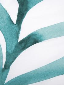 Perkal dekbedovertrek Francine, Weeftechniek: perkal Draaddichtheid 180, Bovenzijde: groen, wit. Onderzijde: wit, 240 x 220 cm