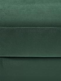 Sofa-Hocker Luna aus Samt mit Stauraum, Bezug: Samt (100 % Polyester) De, Gestell: Massives Buchenholz, Schi, Samt Dunkelgrün, Goldfarben, B 77 x H 49 cm