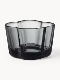 Teelichthalter Alvar Aalto, Glas, Dunkelgrau, transparent, Ø 9 x H 6 cm