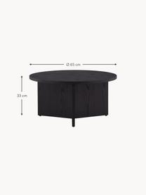 Mesa de centro redonda de madera Saltö, Tablero de fibras de densidad media (MDF), Madera, Ø 65 x Al 33 cm