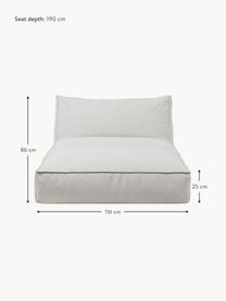 Canapé lounge d'extérieur Stay, réglable, Tissu gris clair, larg. 116 x prof. 190 cm