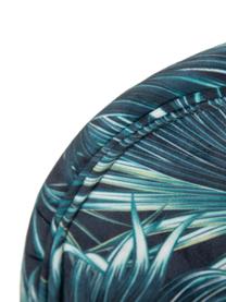Silla tapizada Hojas, Tapizado: 100% poliéster, Estructura: madera, Patas: metal, Tonos azules, negro, An 50 x F 47 cm