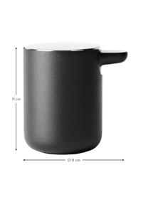 Dozownik do mydła z tworzywa sztucznego Matty, Metal, tworzywo sztuczne, Czarny, Ø 11 x W 11 cm