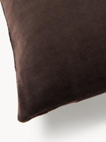 Poszewka na poduszkę z aksamitu Bastien, Odcienie brązowego, S 50 x D 50 cm