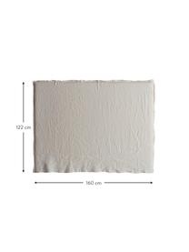 Linnen hoofdbord Palma, Bekleding: 100 % linnen, Geweven stof beige, B 160 cm x H 122 cm