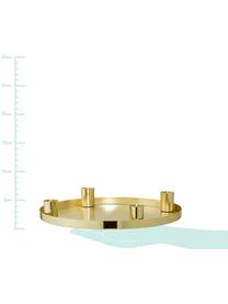 Portacandele moderno dorato Advent, Metallo rivestito, Dorato, Ø 25 x A 4 cm