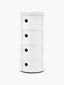 Design Container Componibili, 4 Elemente, Kunststoff (ABS), lackiert, Greenguard-zertifiziert, Weiß, glänzend, Ø 32 x H 77 cm