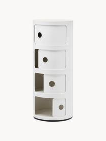 Design Container Componibili, 4 Elemente, Kunststoff (ABS), lackiert, Greenguard-zertifiziert, Weiss, glänzend, Ø 32 x H 77 cm