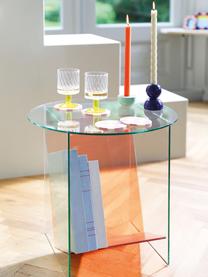 Table d'appoint verre orange Tabloid, Verre, Transparent, orange, Ø 50 x haut. 46 cm