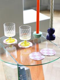 Table d'appoint verre orange Tabloid, Verre, Transparent, orange, Ø 50 x haut. 46 cm