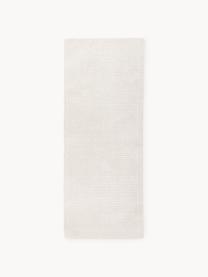 Tapis de couloir moelleux tissé main Wes, 100 % polyester, certifié GRS, Blanc crème, larg. 80 x long. 200 cm