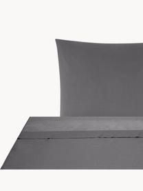 Biancheria da letto in raso di cotone grigio scuro Comfort, Tessuto: raso Densità del filo 250, Grigio scuro, 150 x 300 cm + 1 federa 50 x 80 cm