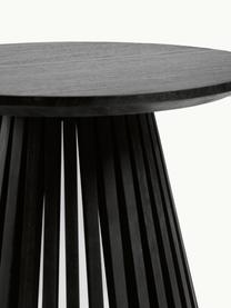 Table d'appoint noire en bois massif Jeanette, Bois de Mindi, massif, Noir, Ø 50 x haut. 48 cm