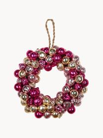 Weihnachtskranz Bells, Glas, Pinktöne, Goldfarben, Ø 25 cm