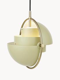 Lampada a sospensione orientabile Multi-Lite, Lampada: alluminio verniciato a po, Verde chiaro opaco, dorato lucido, Ø 23 x Alt. 28 cm