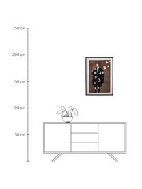Impression numérique encadrée Bologna, Noir, grège, blanc, larg. 52 x haut. 72 cm
