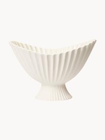 Deko-Schale Fountain aus Steinzeug, B 28 cm, Steinzeug, Off White, B 28 x H 19 cm