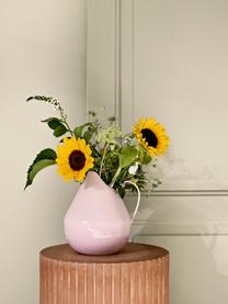 Vase en fer Rosario, Fer, émaillé, Rose pâle, Ø 20 x haut. 25 cm