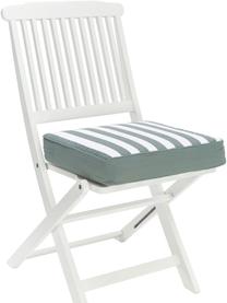 Hohes Sitzkissen Timon, gestreift, Bezug: 100% Baumwolle, Salbeigrün, Weiß, B 40 x L 40 cm