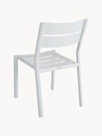 Stohovatelné zahradní židle Delia, 2 ks, Potažený hliník, Bílá, Š 47 cm, H 58 cm