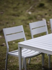 Stohovatelné zahradní židle Delia, 2 ks, Potažený hliník, Bílá, Š 47 cm, H 58 cm