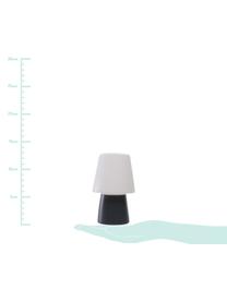 Lámpara de mesa LED a pilas No. 1, Plástico, Blanco, gris antracita, Ø 7 x Al 12 cm