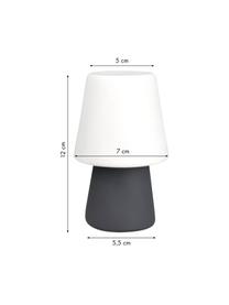 Lampa stołowa  LED na baterie No. 1, Tworzywo sztuczne, Biały, antracytowy, Ø 7 x W 12 cm