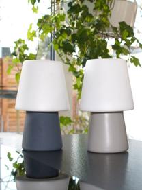 Lámpara de mesa LED a pilas No. 1, Plástico, Blanco, gris antracita, Ø 7 x Al 12 cm