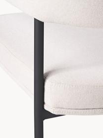Chaise rembourrée Zoe, Tissu blanc crème, larg. 56 x prof. 62 cm