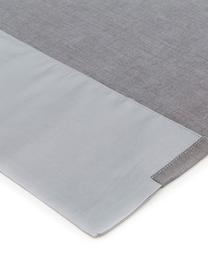 Set lenzuola in raso di cotone Charme, Grigio chiaro, grigio, 250 x 290 cm + 2 federe 50 x 80 cm x lenzuola 180 x 200 cm