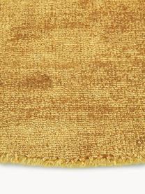 Tapis rond en viscose tissé main Jane, Jaune soleil, Ø 115 cm (taille S)