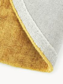 Tapis rond en viscose tissé main Jane, Jaune soleil, Ø 115 cm (taille S)